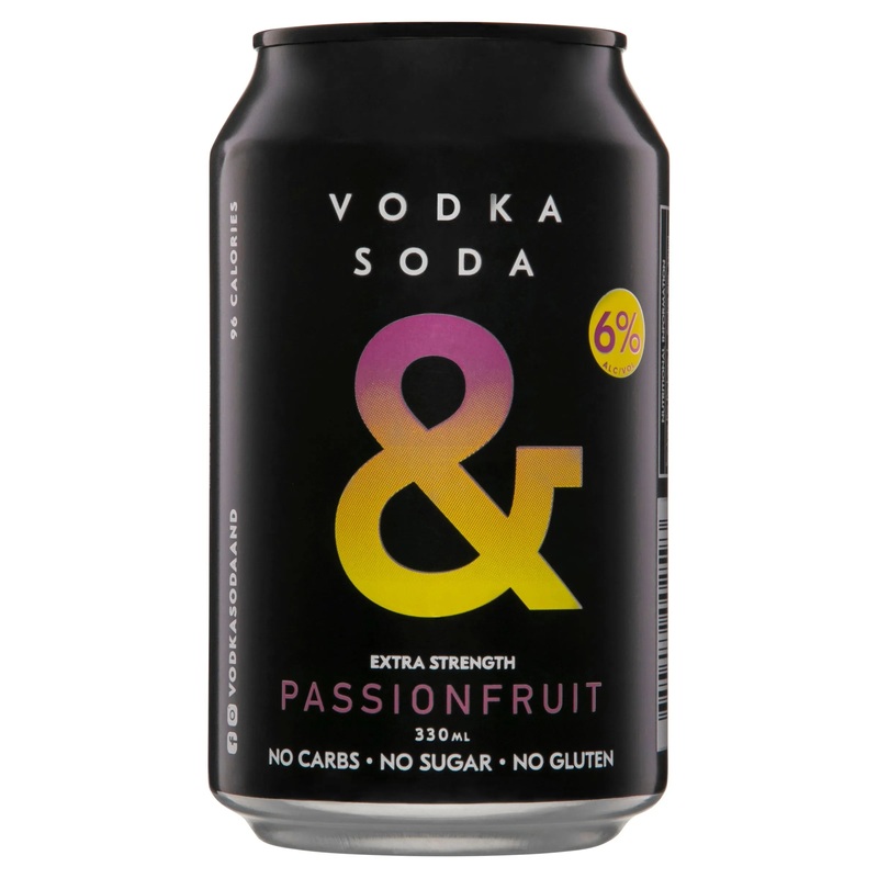 Ampersand Vodka Soda & Passionfruit 6% Can 330mL