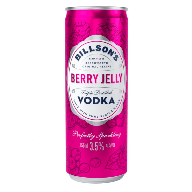 Billson’s Vodka Berry Jelly Can 355mL