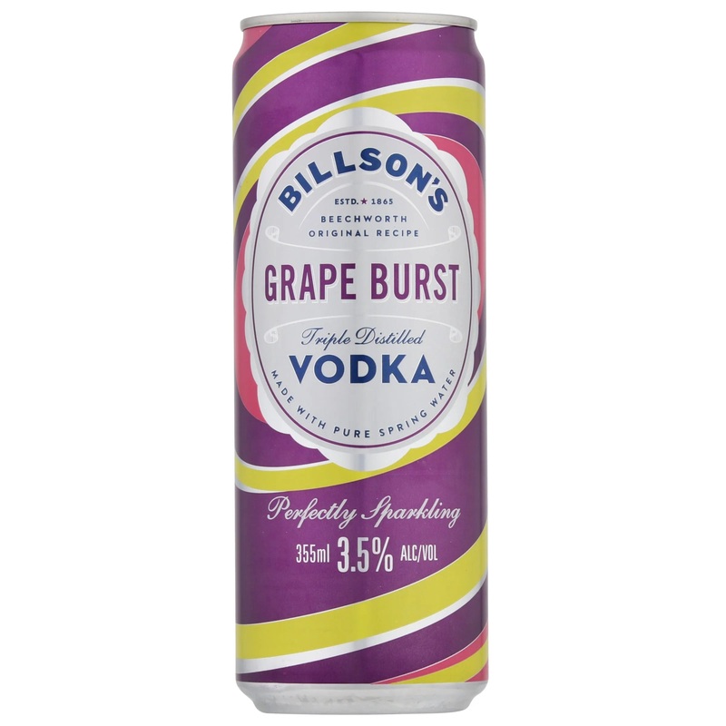 Billson’s Vodka Grape Burst Can 355mL