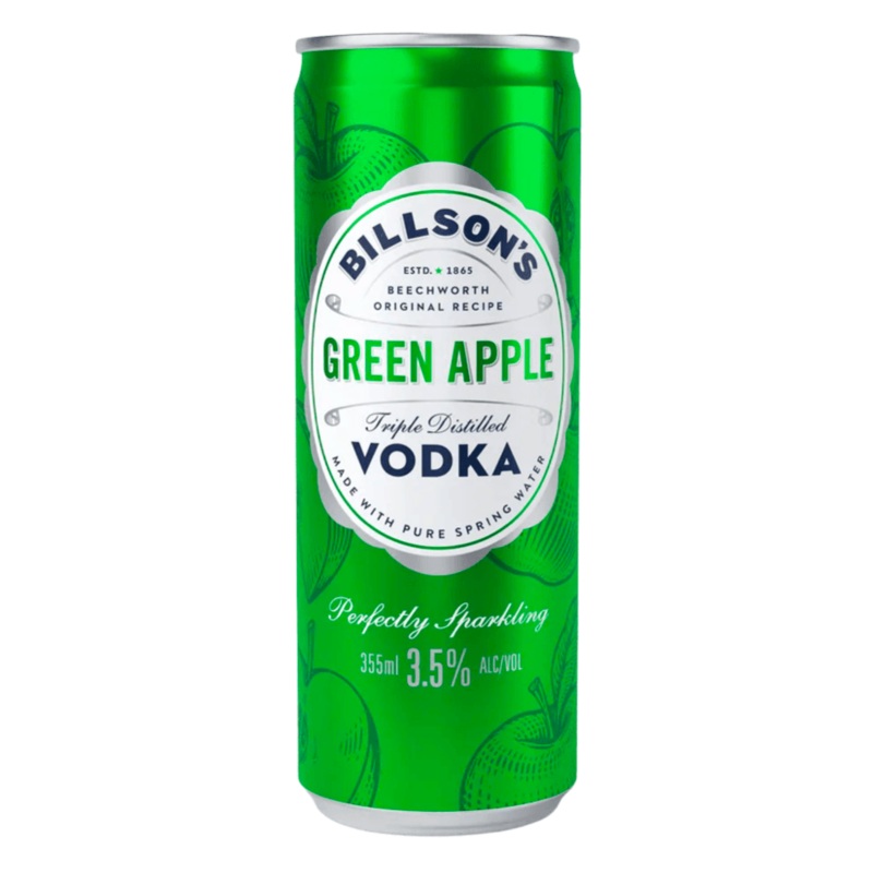 Billson’s Vodka Green Apple Can 355mL