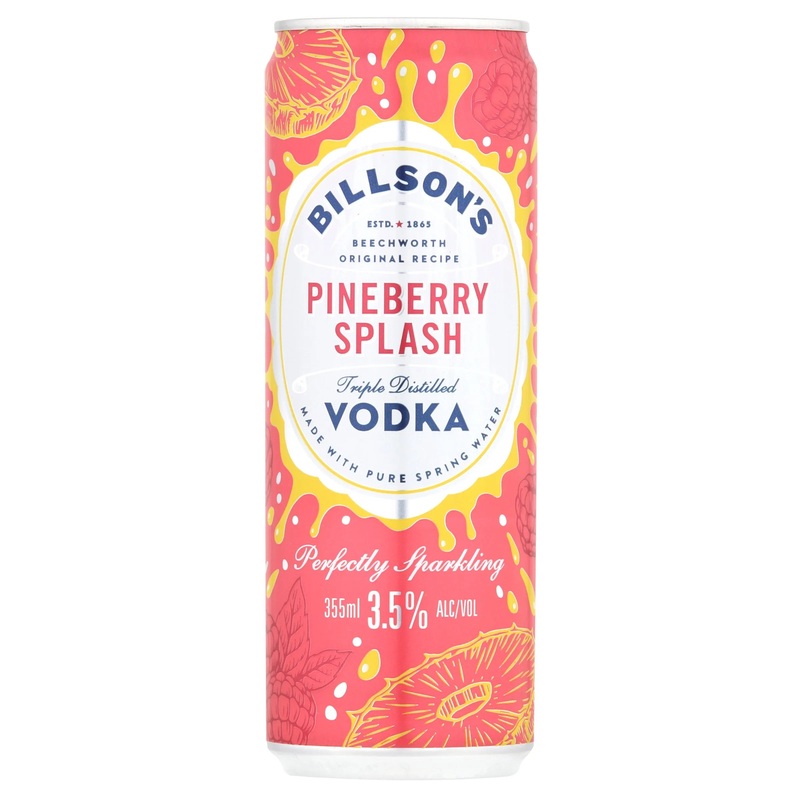 Billson’s Vodka Pineberry Splash Can 355mL