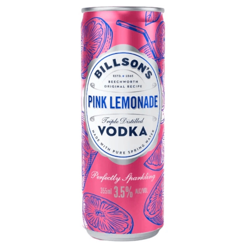 Billson’s Vodka Pink Lemonade Can 355mL