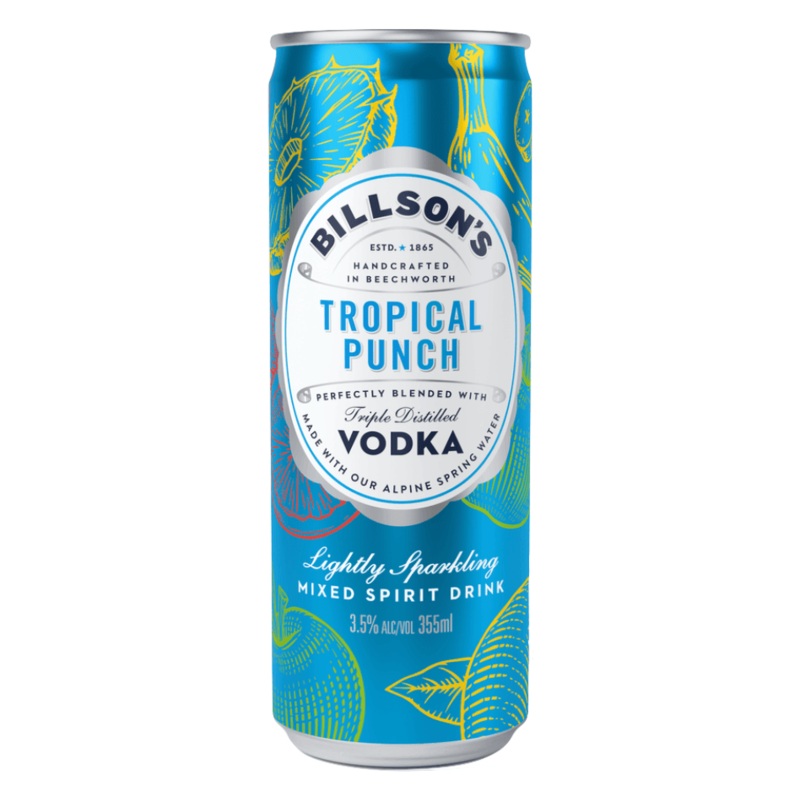 Billson’s Vodka Tropical Punch Can 355mL