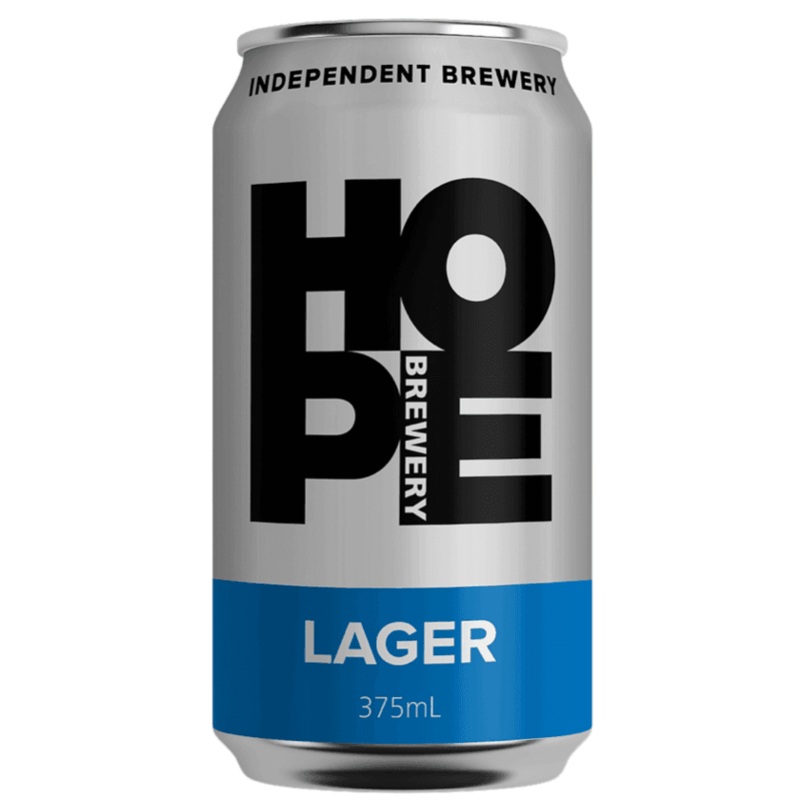 Hope Brewery Lager Can 375mL|Single|6 Pack|24 Pack