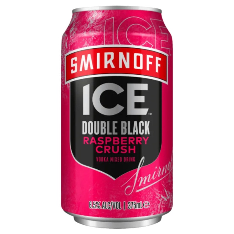 Smirnoff Ice Double Black Raspberry Crush Vodka 6.5% Can 375mL