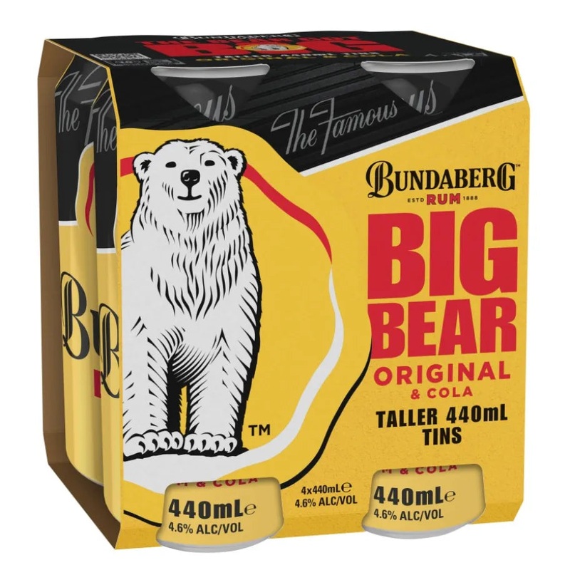 Big Bear Bundaberg U.P Rum & Cola Can 440mL