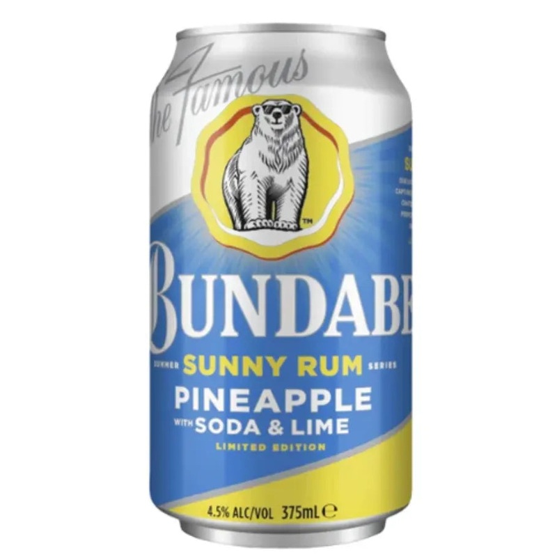 Bundaberg Sunny Pineapple Rum, Soda & Lime Can 375mL