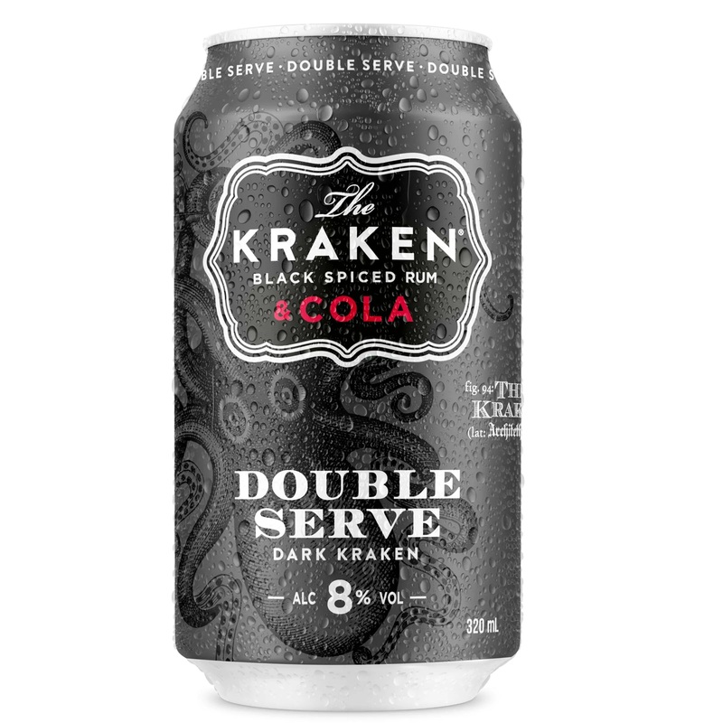 The Kraken Black Spiced Double Serve and Cola 8% Can 320mL