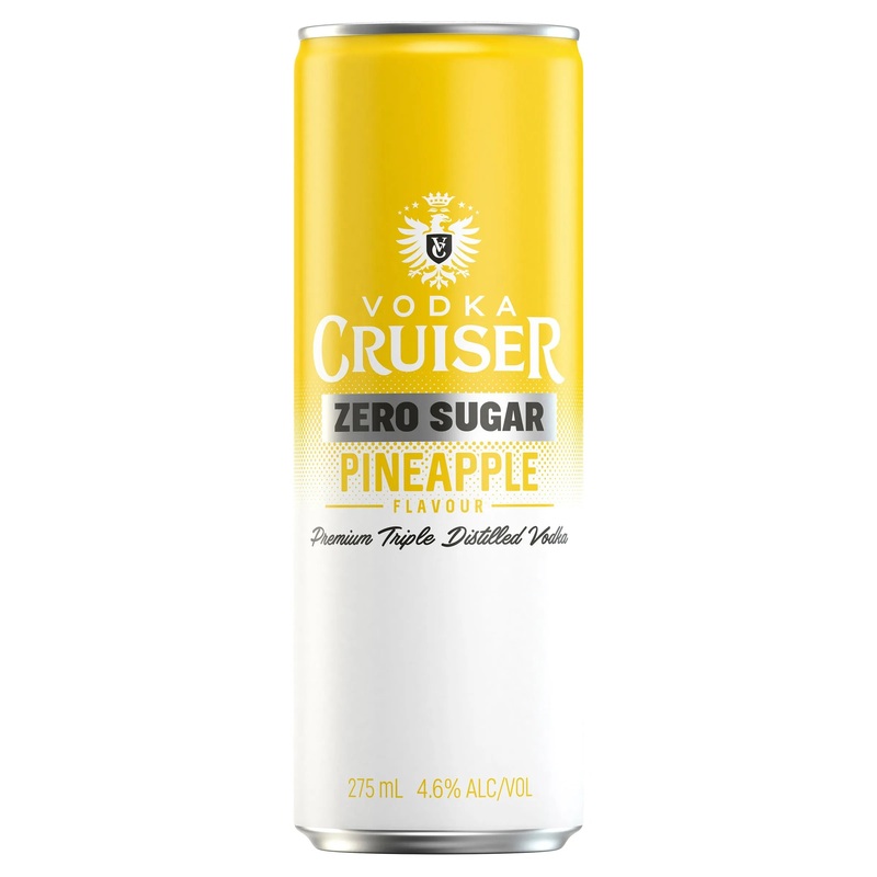 Vodka Cruiser Zero Sugar Pineapple Can 275mL