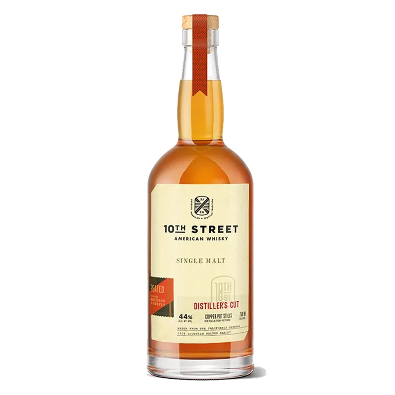 10th Street Single Malt Peated Whiskey 750mL