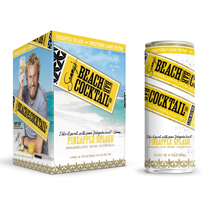 Sammys Beach Bar Cocktail Co. Pineapple Splash 4 Pack