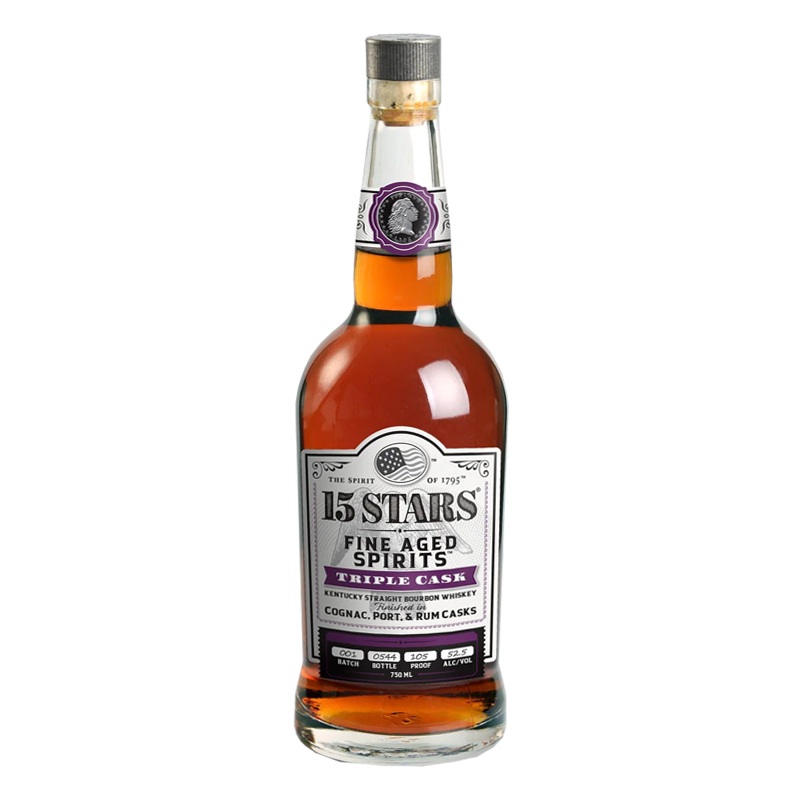 15 Stars Triple Cask Kentucky Straight Bourbon Whiskey 750mL