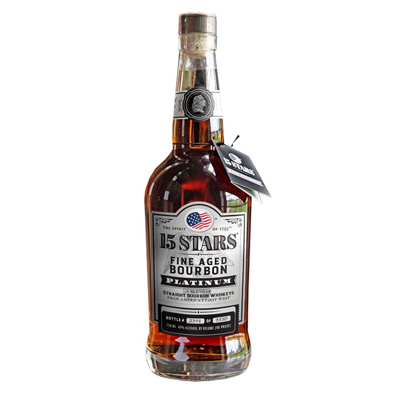 15 Stars Platinum Bourbon Whiskey 750mL