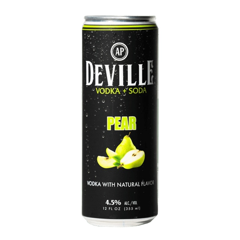 Deville Beverage Co. Vodka + Soda Pear 12.oz 4 Pack