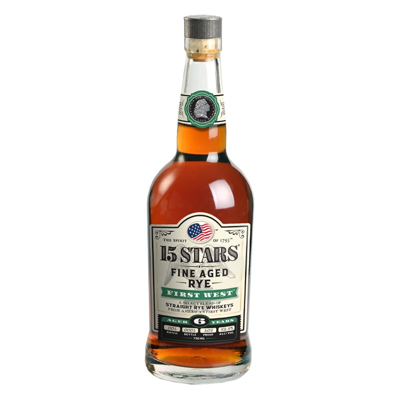 15 Stars First West Kentucky Straight Rye Whiskey 750mL