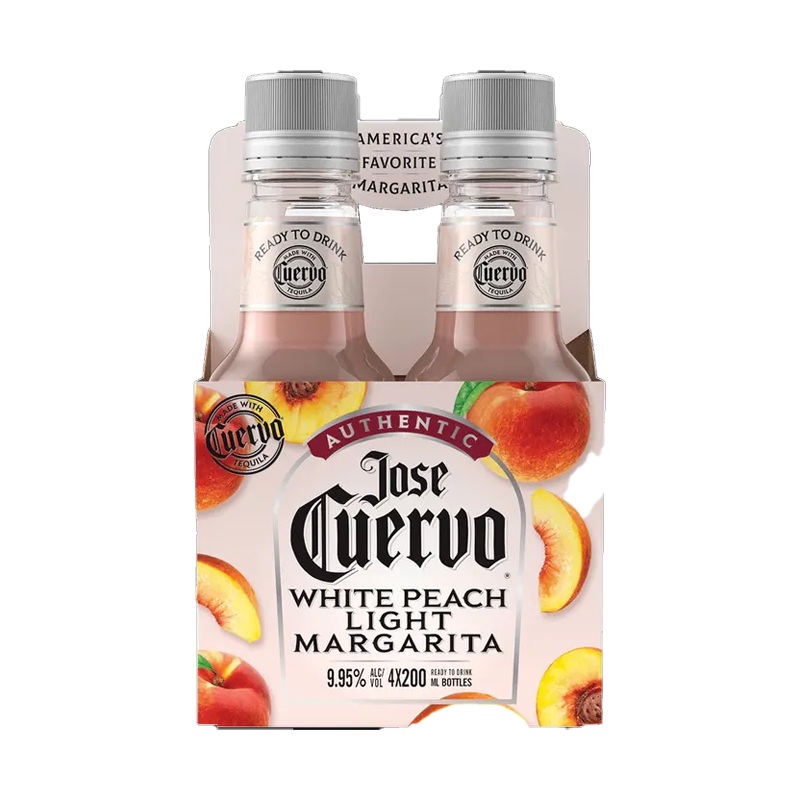 Jose Cuervo Authentic White Peach Light Margarita 200mL 4 Pack