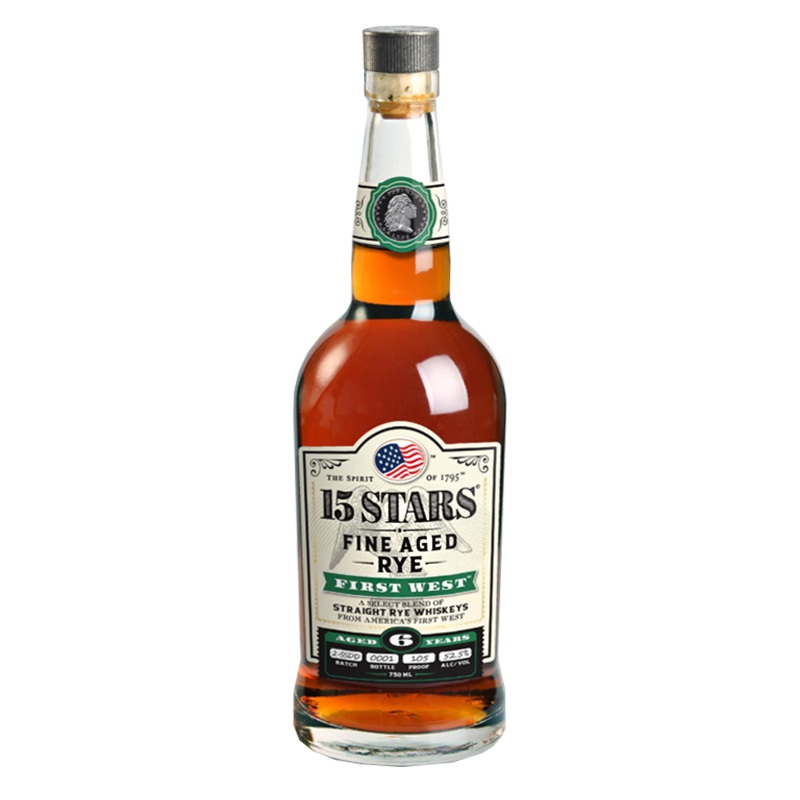 15 Stars First West Kentucky Straight Rye Whiskey BATCH #2 750mL