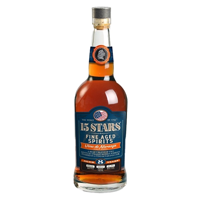 15 Stars Vino de Naranja Finish Bourbon Whiskey 750mL