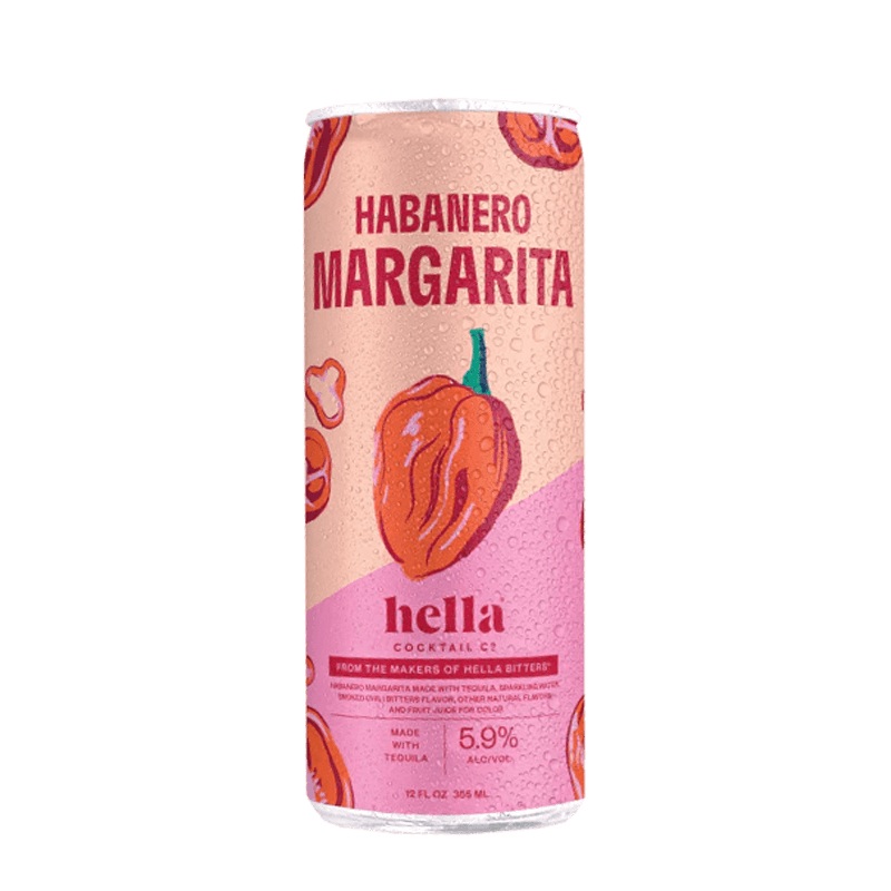 Hella Cocktail Co. Habanero Margarita Cocktail 4 pack 12.oz