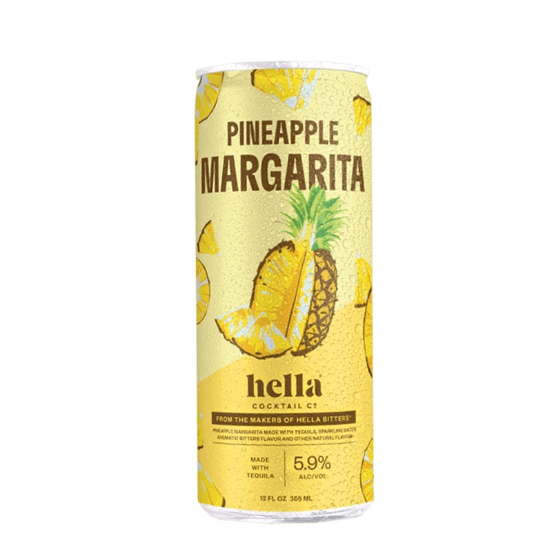 Hella Cocktail Co. Pineapple Margarita Cocktail 4 pack 12.oz