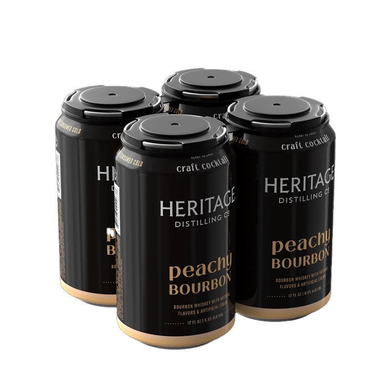 Heritage Distilling Peachy Bourbon 4 Pack 12.oz