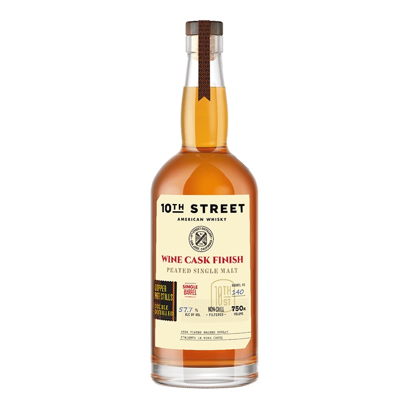 10th Street Wine Cask Finish Single Malt Peated Whiskey #99 750mL