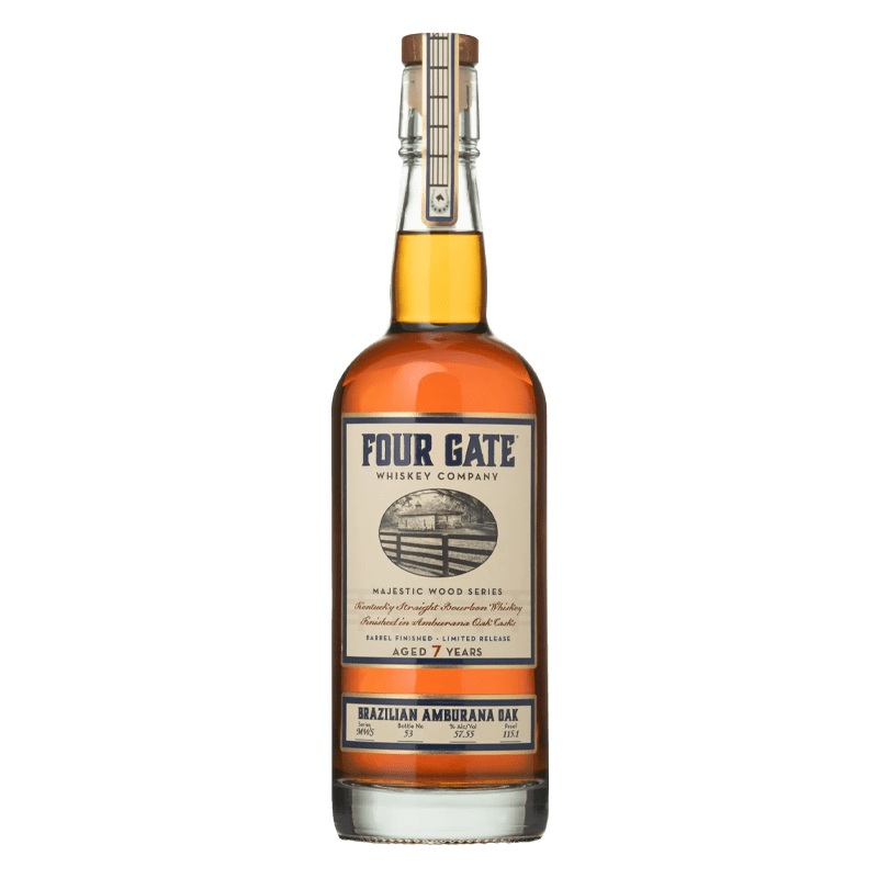 Four Gate Majestic Wood Series Brazilian Amburana Oak Kentucky Straight Bourbon Whiskey 750mL