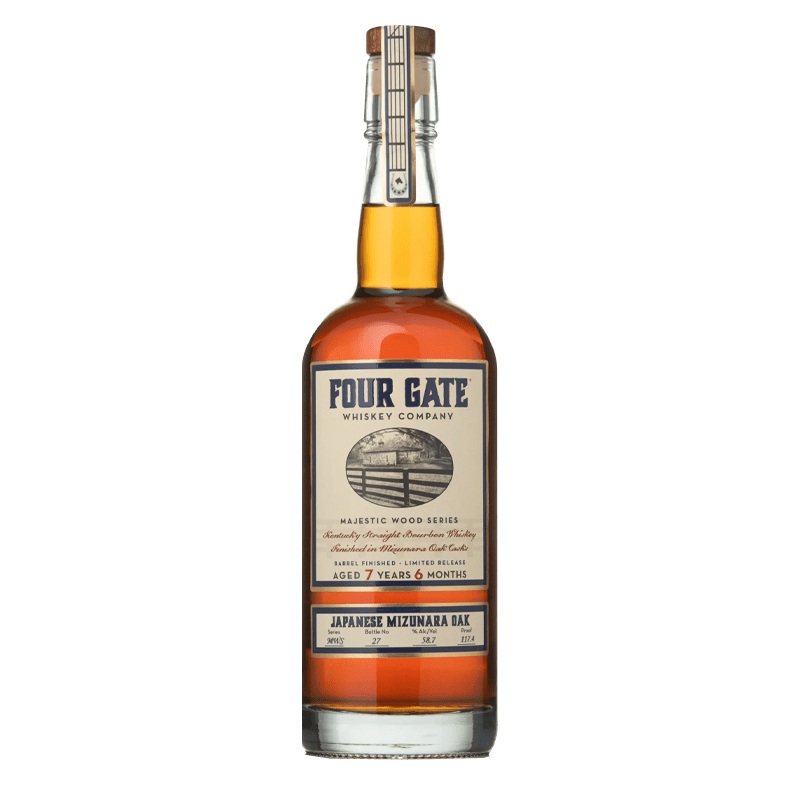 Four Gate Majestic Wood Series Japanese Mizunara Oak Kentucky Straight Bourbon Whiskey 750mL