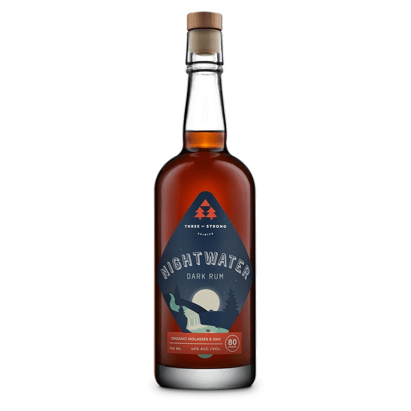 Three of Strong Spirits Nightwater Dark Rum 750mL