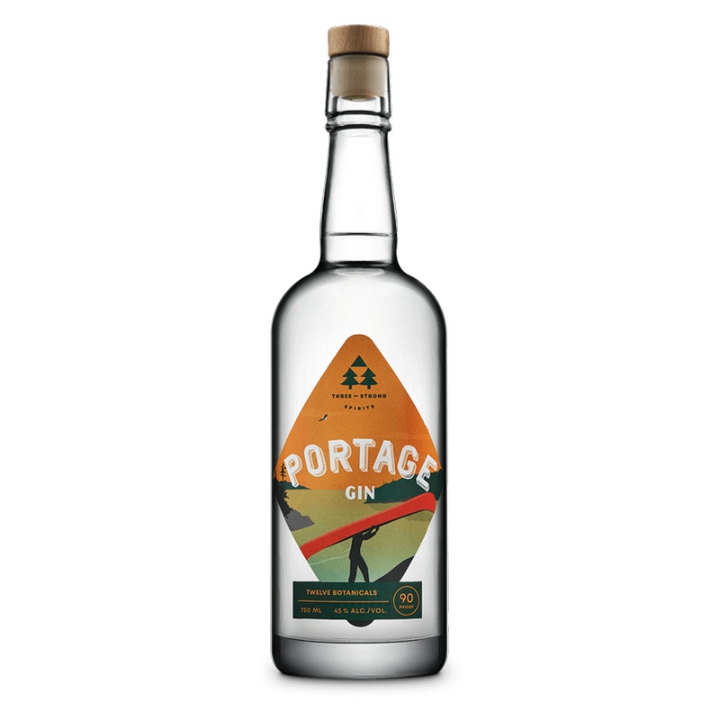 Three of Strong Spirits Portage Gin 750mL