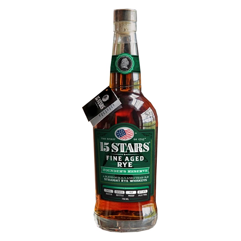 15 Stars Founder’s Reserve Rye Whiskey 750mL