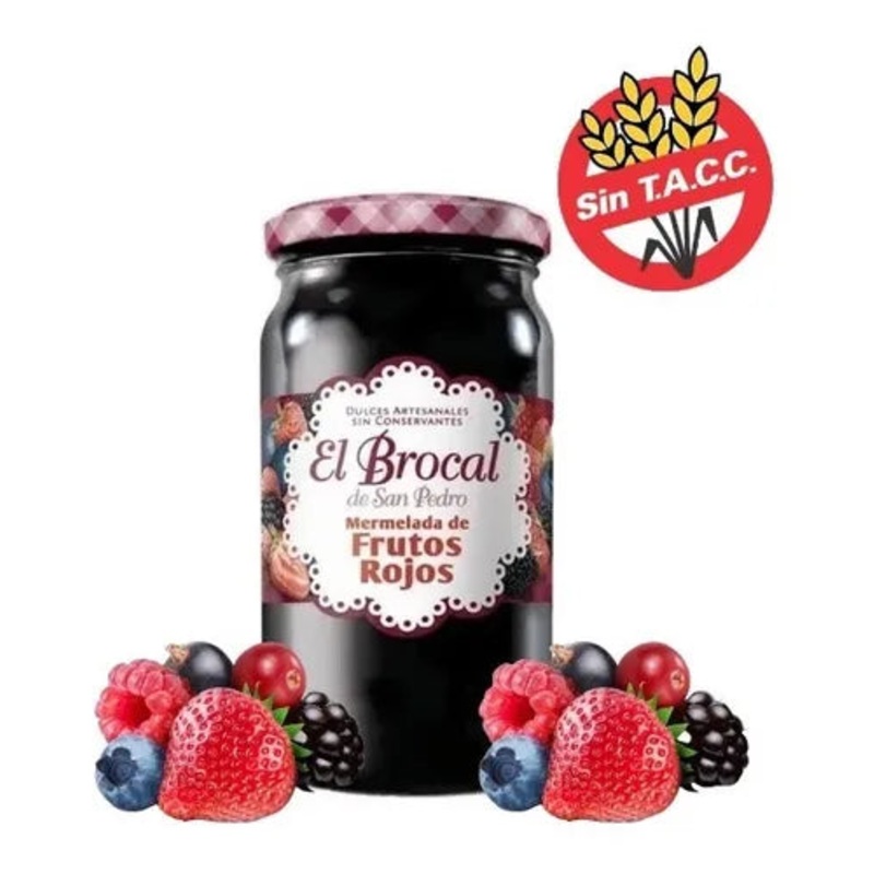 Mermelada de Frutos Rojos Sin TACC Brocal de San Pedro, 420 g / 14,81 oz