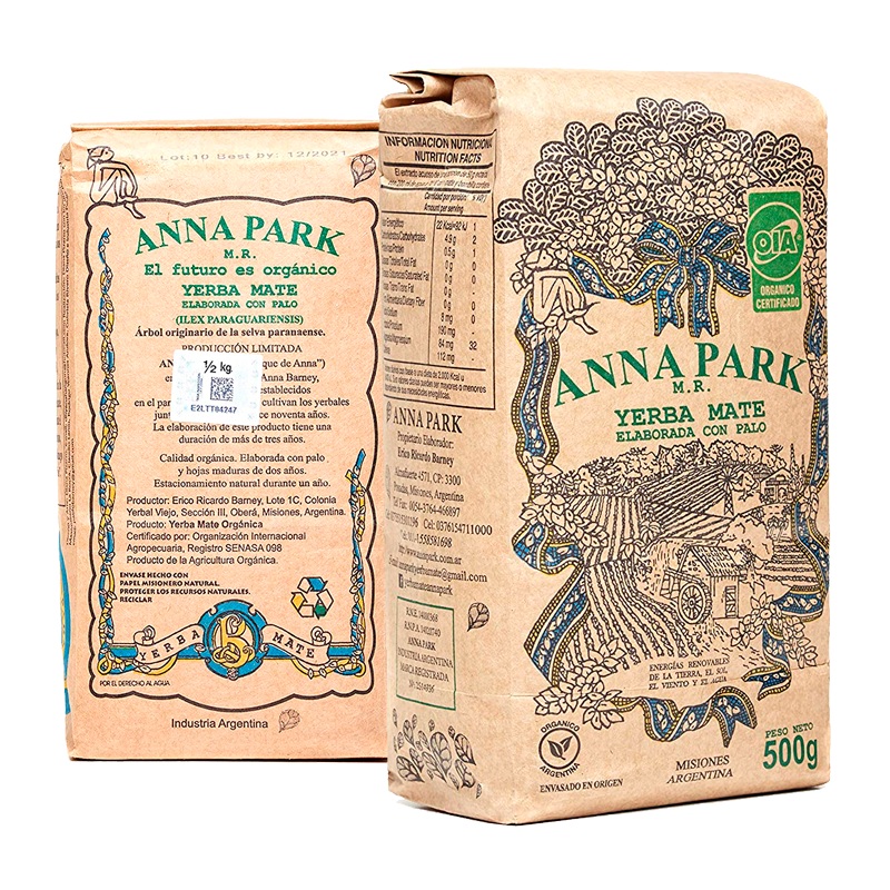 Yerba mate Anna Park Orgnica  Con Palo, 500 g / 17,63 oz