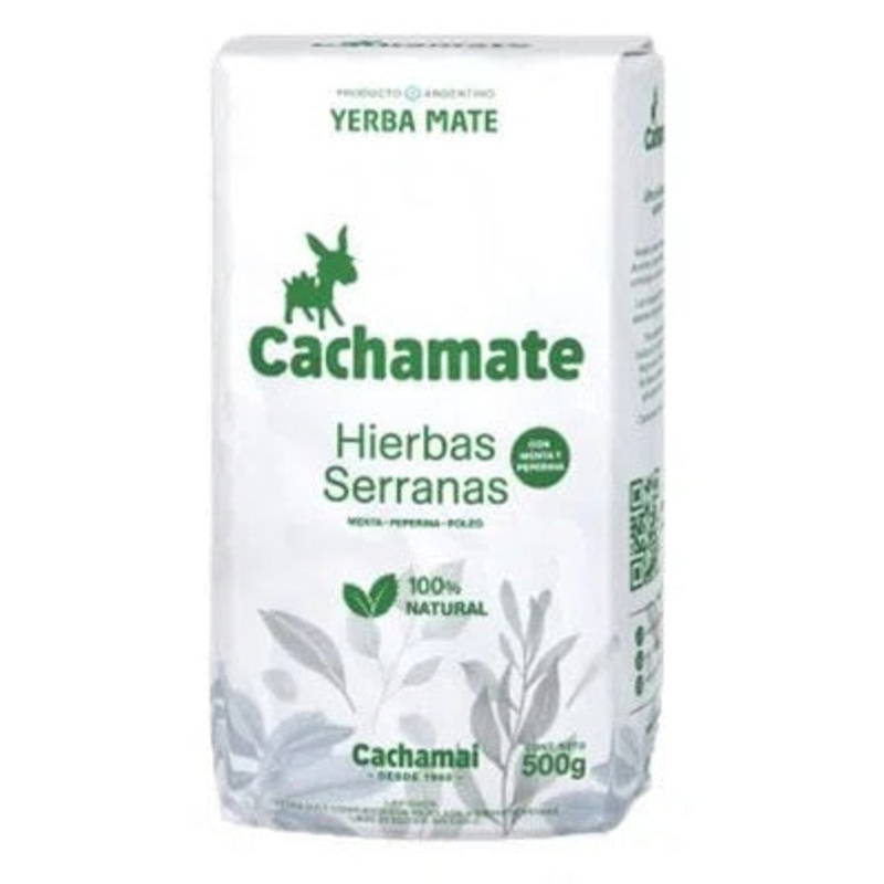 Yerba mate Cachamate Hierbas Serranas (Blanca), 500 g / 17,63 oz