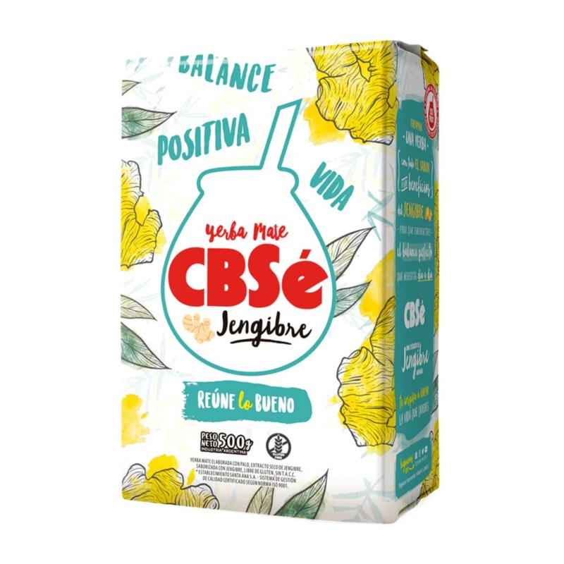 Yerba Mate CBSe Jengibre 500 g  Saborizada Argentina