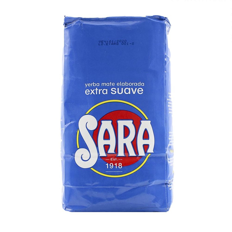 Yerba Mate Sara Extra Suave Sin TACC, 1 kg / 35,27 oz (Paquete Azul)