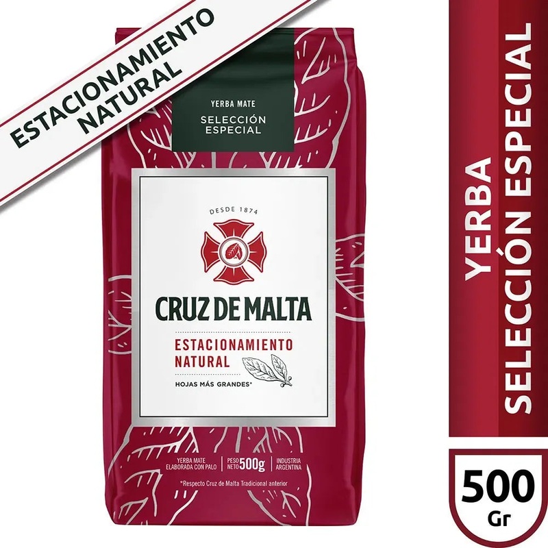 Yerba Mate Cruz de Malta Estacionamiento Natural 500 gramos