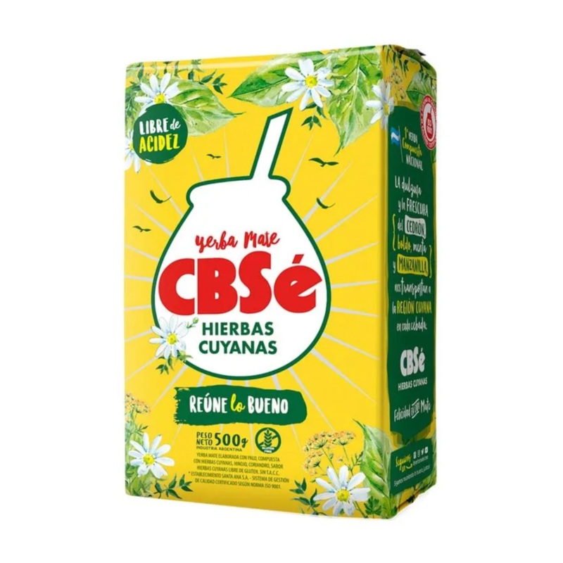 Yerba Mate CBSe Hierbas Cuyanas 500 g  Saborizada Herbal Argentina