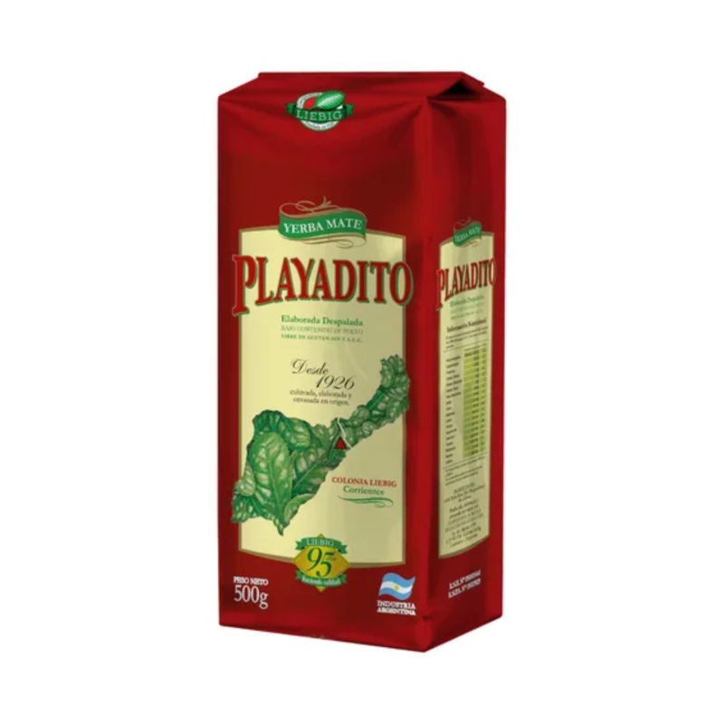 Yerba Mate Playadito Despalada Premium 500 g / 17,63 oz  Yerba Tradicional Argentina sin Palo