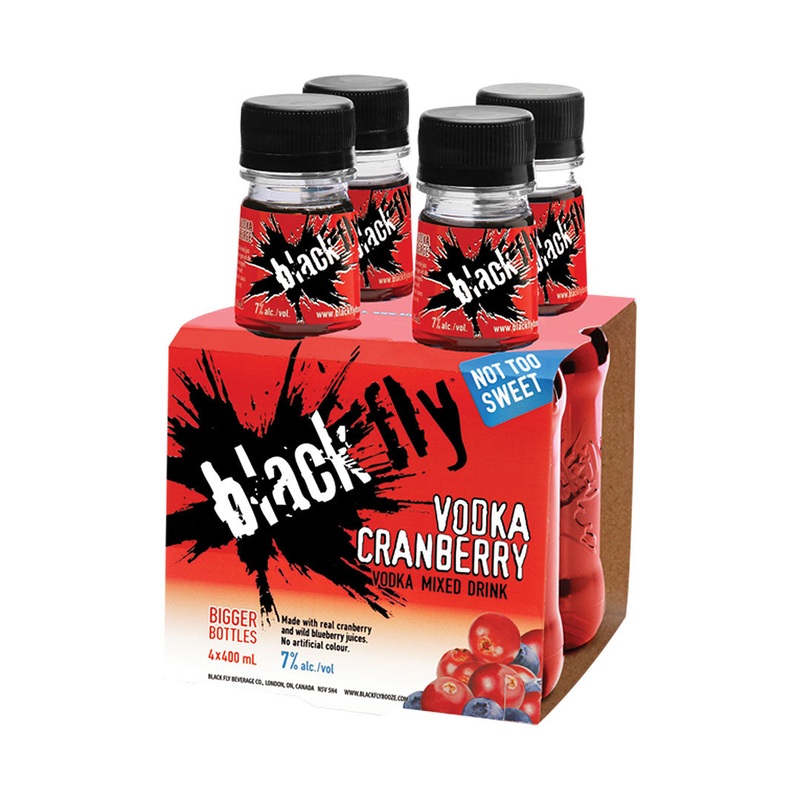 BLACK FLY VODKA CRANBERRY – 4x400mL