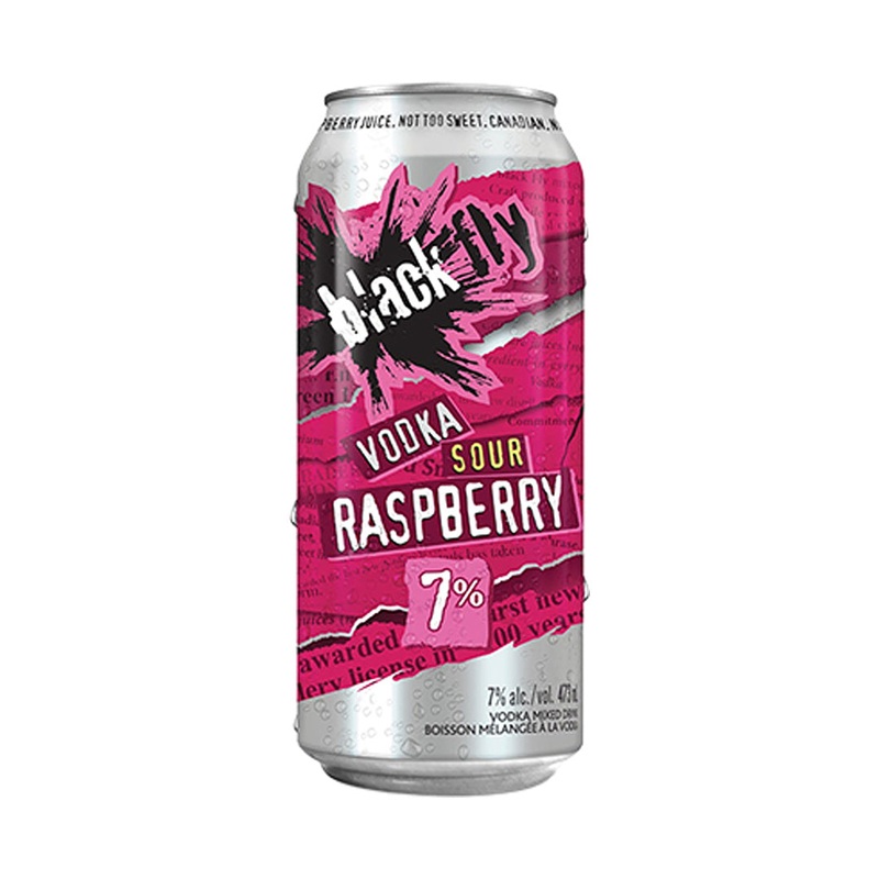 Black Fly Vodka Sour Raspberry – 473mL