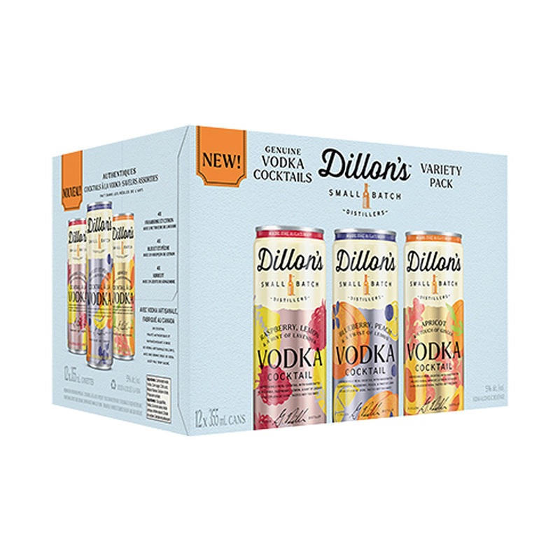 Dillon’s Vodka Cocktails Variety Mix Pack – 12x355mL