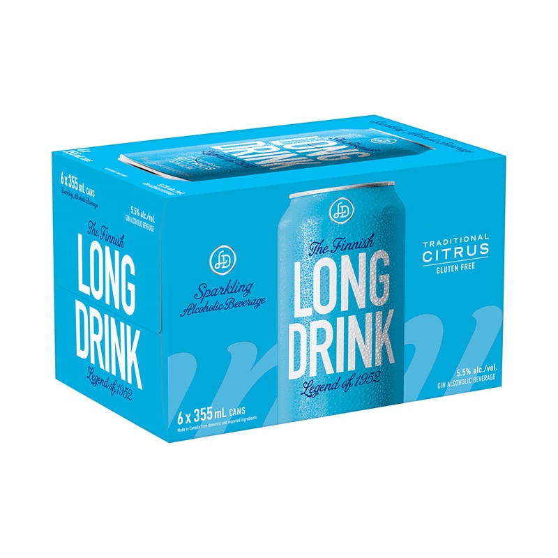Finnish Long Drink Traditional Citrus – 6×355 mL