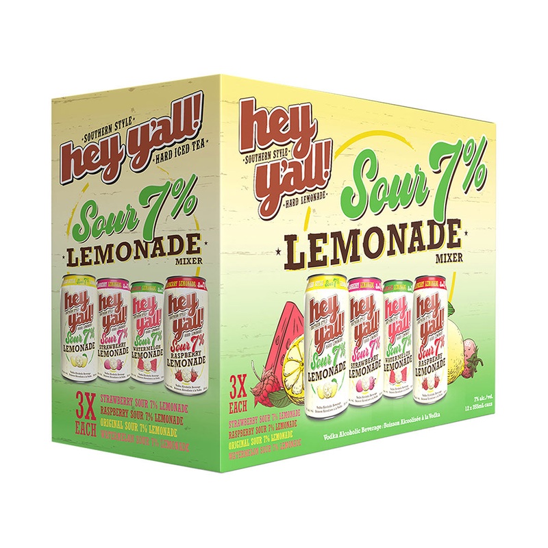 HEY Y’ALL SOUR LEMONADE MIXER PACK – 12x355mL