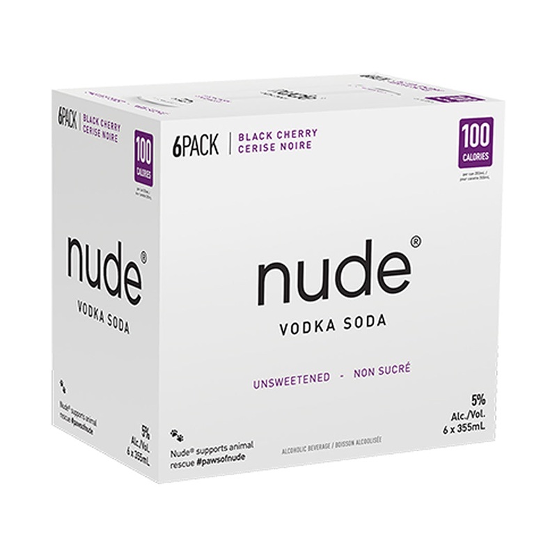 Nude Black Cherry Vodka Soda – 6x335mL