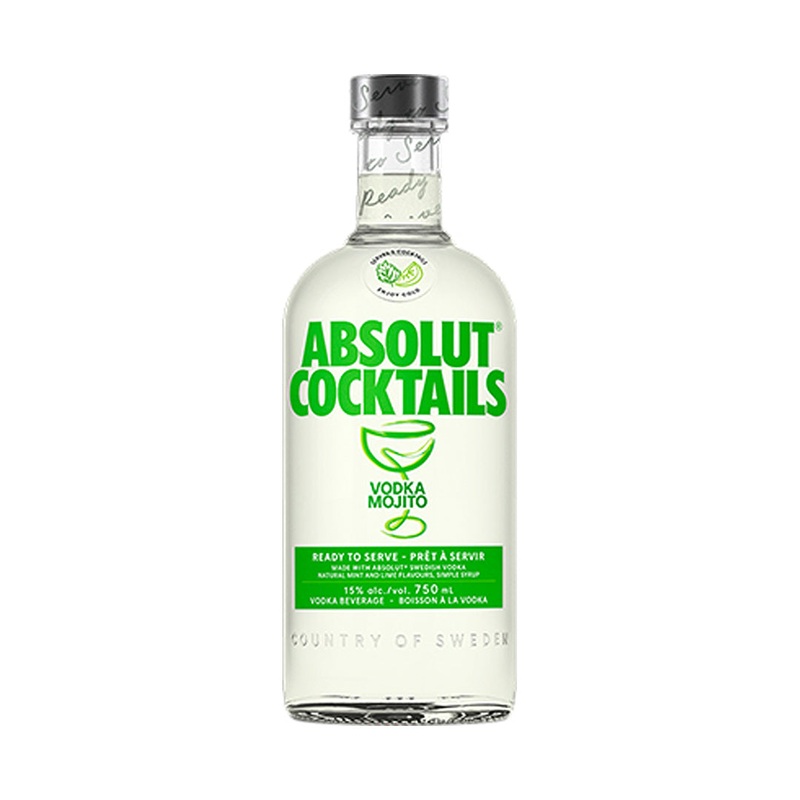 Absolut Cocktails Vodka Mojito – 750mL
