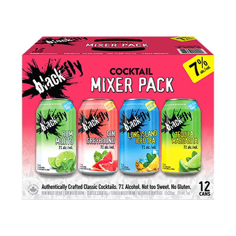 Black Fly Classic Cocktail Mixer Pack -12x355ml