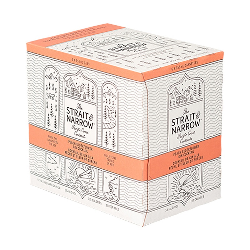 Strait and Narrow Peach Elderflower – 4x355mL