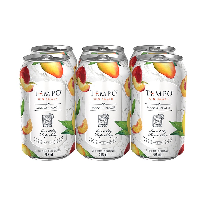 Tempo Peach Mango Gin Smash – 6x355mL