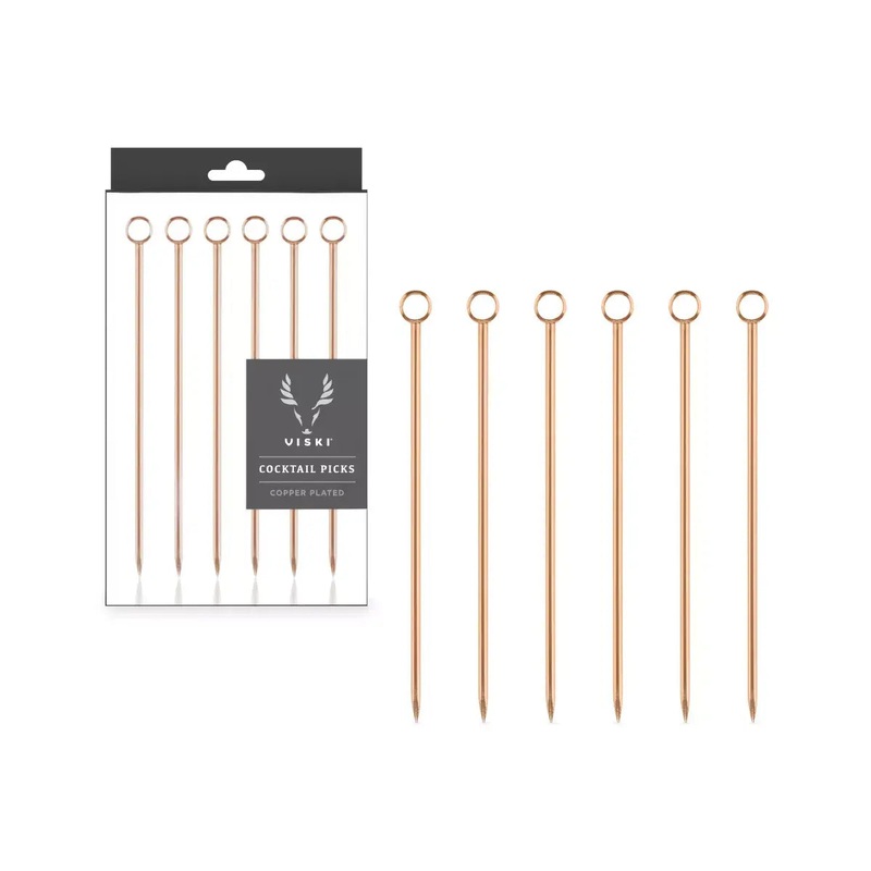 Copper Cocktail Pick Set